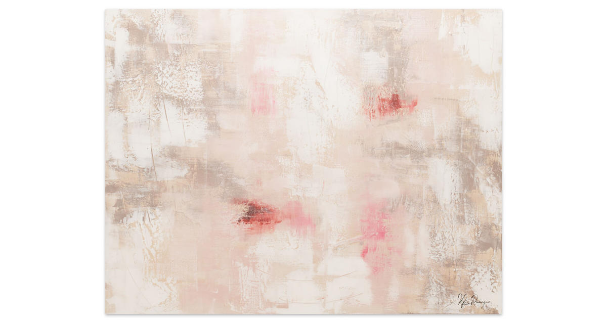 ACRYLBILD HANDGEMALT 100/75 cm - Pink, Holz/Textil (100/75cm) - KUNSTLOFT