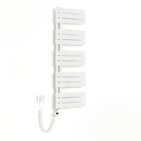 HANDTUCHHEIZKÖRPER 132/40 cm weiß elektrisch 600 W mit WLAN-Thermostat - Weiß, Metall (40/132/5.9cm) - S'AFIELINA