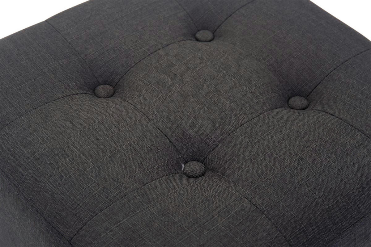 SITZWÜRFEL 2er Set Stoff dunkelgrau - Dunkelgrau, Holz/Textil (45/46/45cm) - CLP
