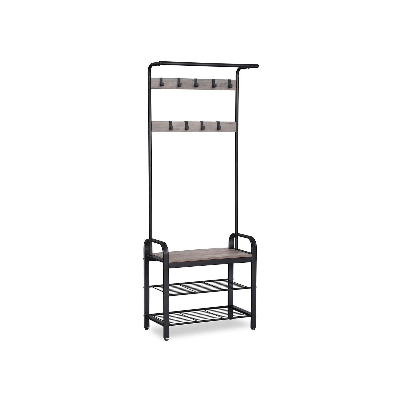 GARDEROBENSTÄNDER - Schwarz Hochglanz, Holzwerkstoff (33.7/183/72cm) - Hansiro