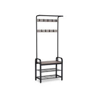 GARDEROBENSTÄNDER - Schwarz Hochglanz, Holzwerkstoff (33.7/183/72cm) - Hansiro