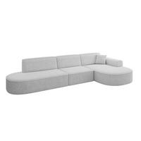 ECKSOFA Ottomane Rechts MARI-L2 - 328x171x79 cm Grau Tissu - Schwarz/Grau, Holzwerkstoff/Kunststoff (171/328cm) - ALTDECOR
