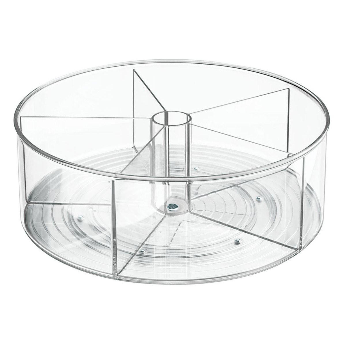 DREHPLATTE mit Fächern aus Kunststoff Linus - Transparent, Kunststoff (29.2/10.7/29.2cm) - Calicosy