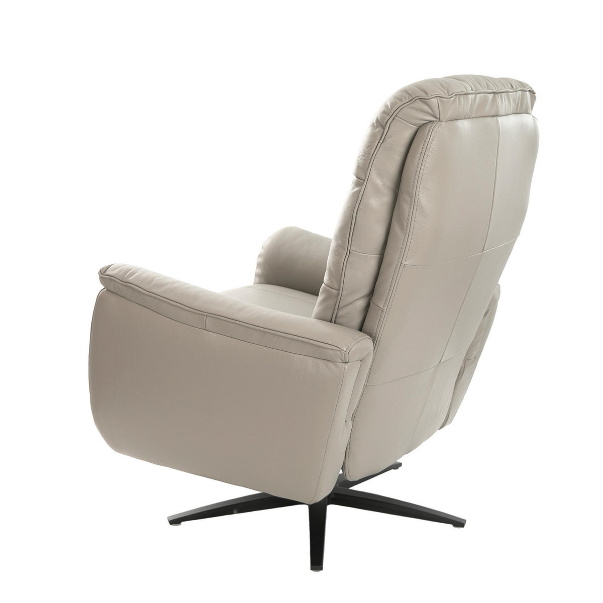 FERNSEHSESSEL Grau Schwarz 85/80/106 cm - Schwarz/Grau, Leder (85/106/80cm) - ANGEL CERDA