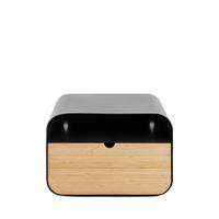 WAND-NACHTISCH-TISCH aus Metall - THERETRA - Schwarz - Schwarz, Metall (35/23/25cm) - Drawer