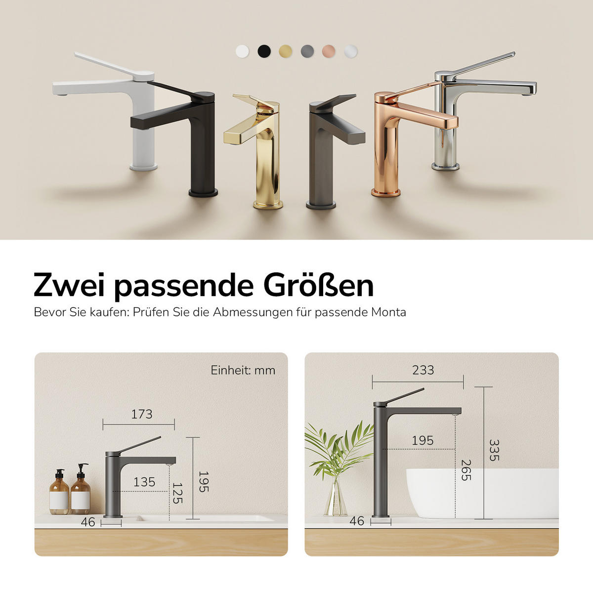 WASCHTISCHARMATUR mit Spulen-Zertifiziertem Filterelement Anthrazit Matt - Anthrazit, Metall (17.3/4.6/19.5cm) - EMKE