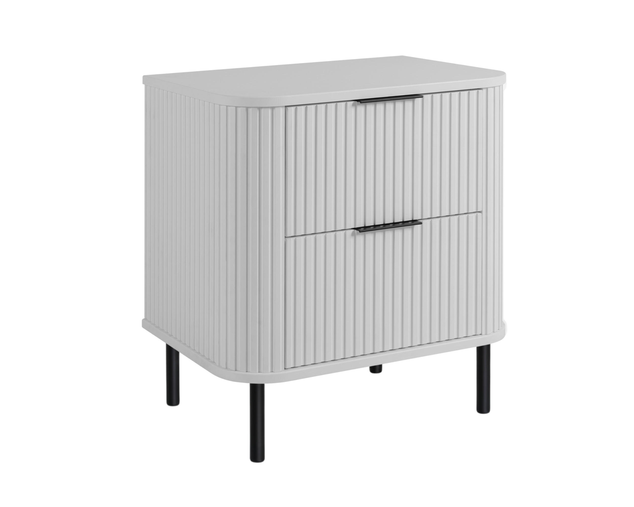 BADEZIMMERSCHRANK : Farbe Weiß, Griff schwarz, Füße schwarz, 60 x 41,5 x 66,7 cm - Schwarz/Weiß, Holzwerkstoff (60/66.7/41.5cm) - 3XE LIVING