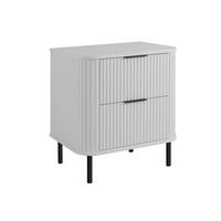 BADEZIMMERSCHRANK : Farbe Weiß, Griff schwarz, Füße schwarz, 60 x 41,5 x 66,7 cm - Schwarz/Weiß, Holzwerkstoff (60/66.7/41.5cm) - 3XE LIVING