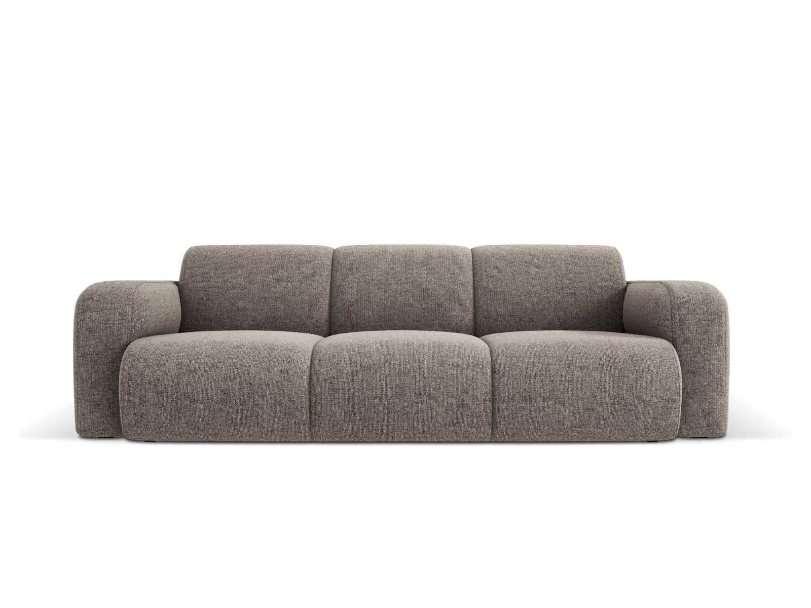 SOFA Molino aus Chenille-Stoff grau 3 Sitzplätze - Grau, Textil (95/72/235cm) - Micadoni