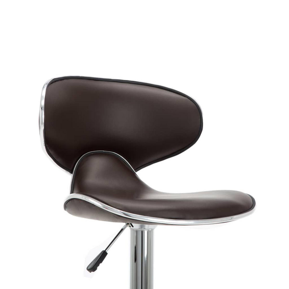 BARHOCKER Supri höhenverstellbar 2er-Set Braun Kunstleder - Braun, Leder (50/108/46cm) - DELUKE