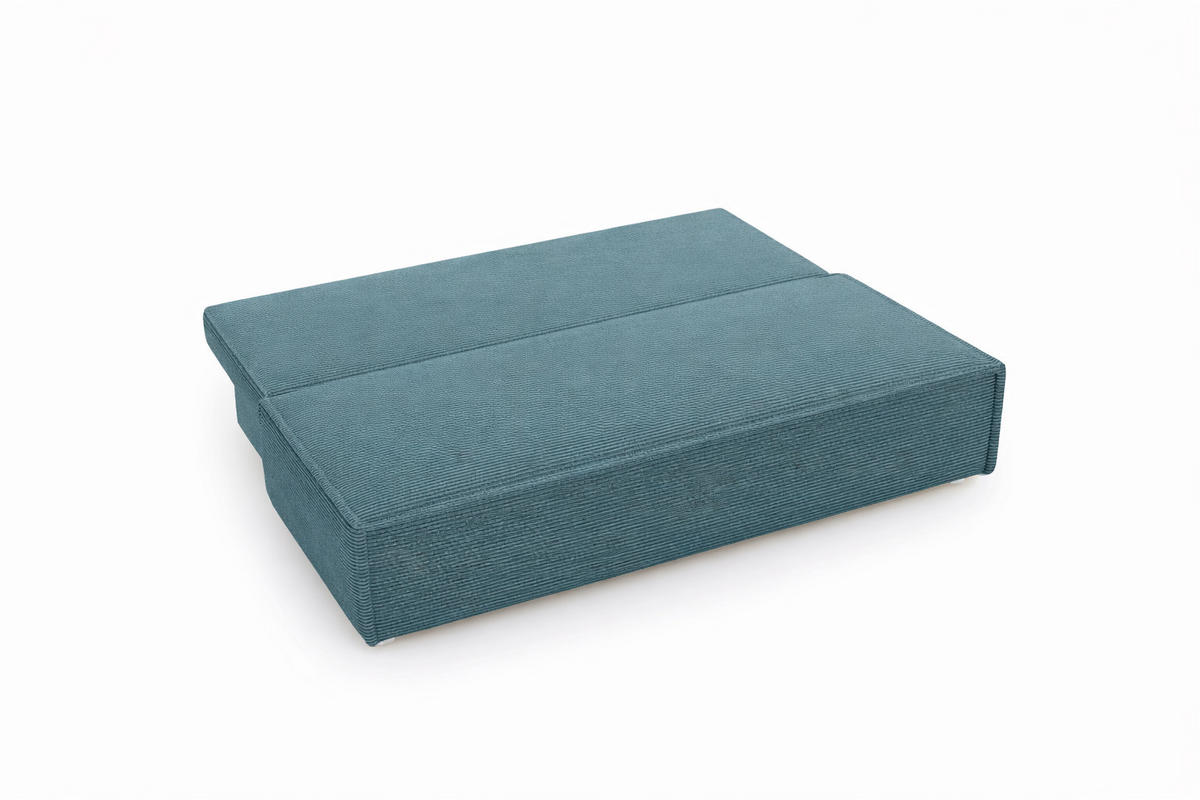 SCHLAFSOFA Mit Bettkasten DUO, Stoff Poso, Azurblau - Blau, Holz (198/89/90cm) - Kaiser Möbel