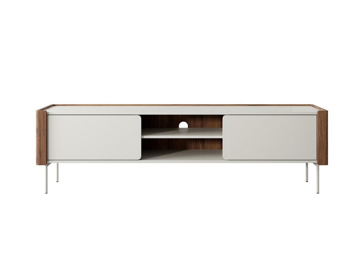 TV-SCHRANK Paris, Nussbaum mit Kaschmir, Lowboard - Kaschmir/Walnussfarben, Holzwerkstoff (180/53/40cm) - Bettso