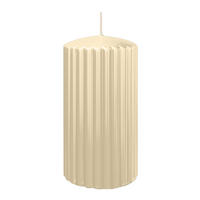 RILLEN KERZEN Bisquit 150 x Ø 80 mm, 4 Stück - Beige, Paraffin (8/15/15cm) - Wiedemann Kerzen