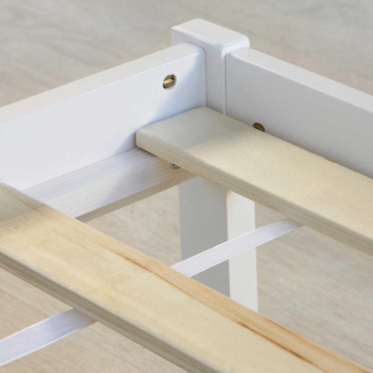 HOLZBETT Weiß 140/200 cm Doppelbett mit Lattenrost - Weiß, Holz (140/200cm) - Homestyle4u