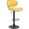 BARHOCKER Lederlook gelb - Gelb/Schwarz, Textil/Metall (46/88/49cm) - CLP