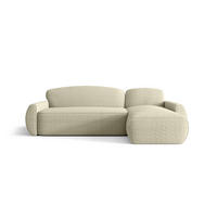ECKSOFA mit Schlaffunktion LUCAS Quelle 02 Rechts - Ecru, Textil (240/145cm) - Bedante