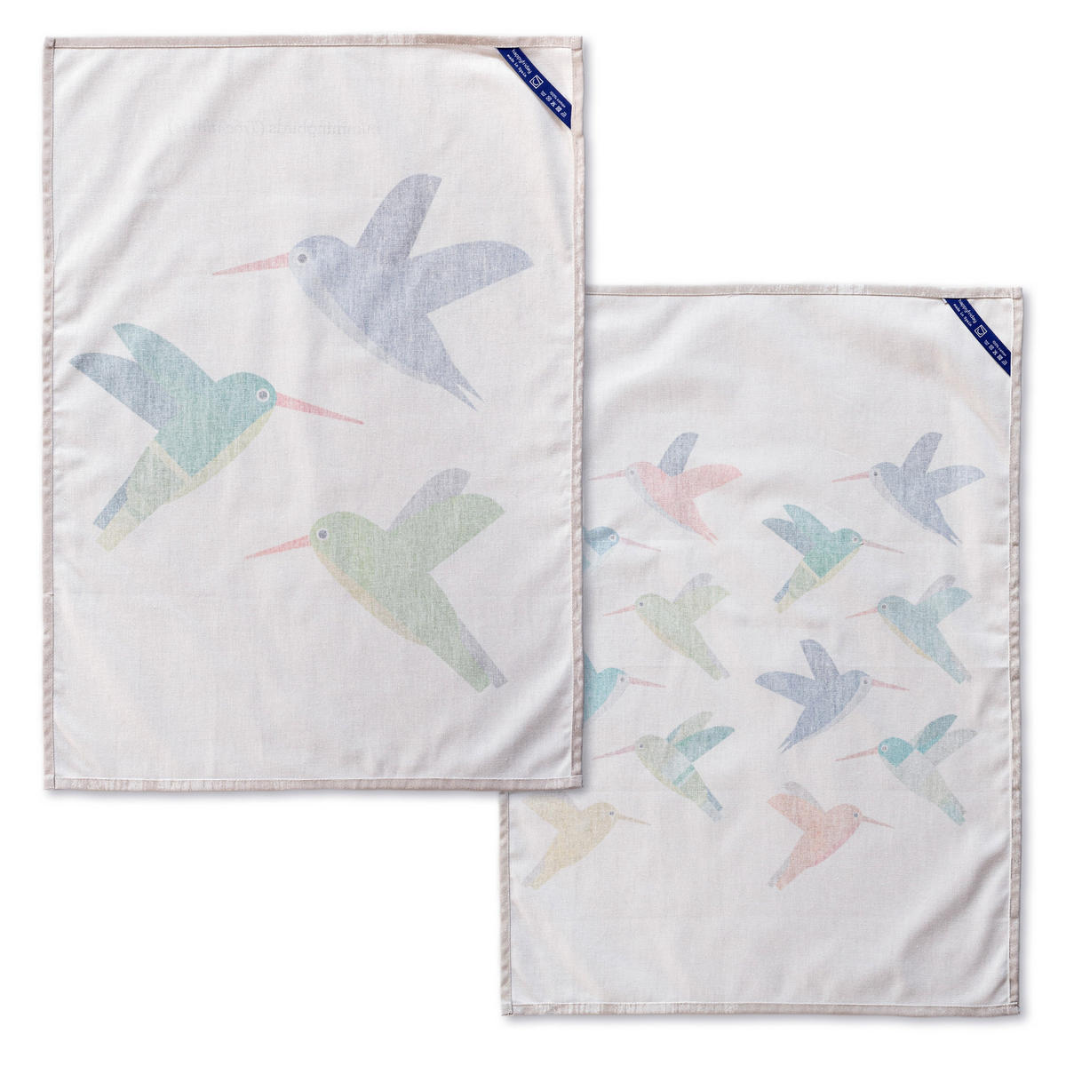 GESCHIRRTUCH (2 tlg) colibri 70x50 cm mehrfarbig - Multicolor, Textil (70/50cm) - Happy Friday