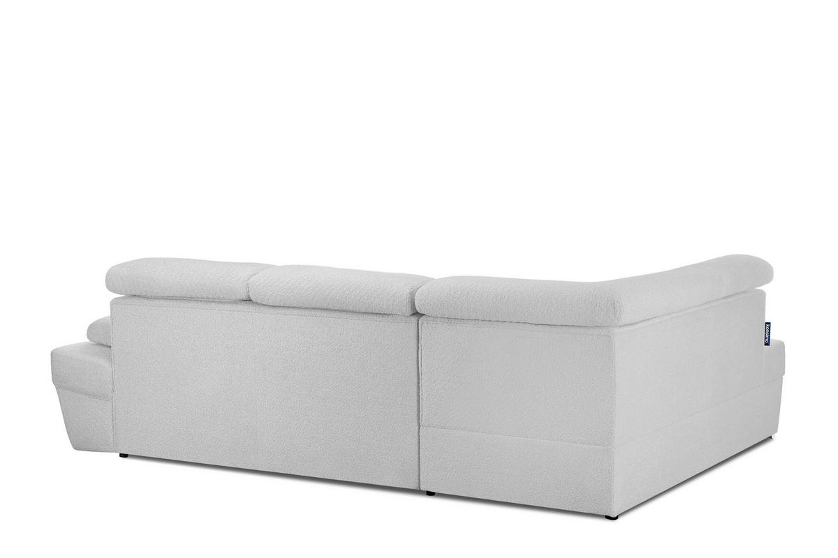 SCHLAFECKSOFA RATLO links 4/5-Sitzer mit Bettkasten, Grau - Silberfarben/Hellgrau, Textil (270/190cm) - KONSIMO®