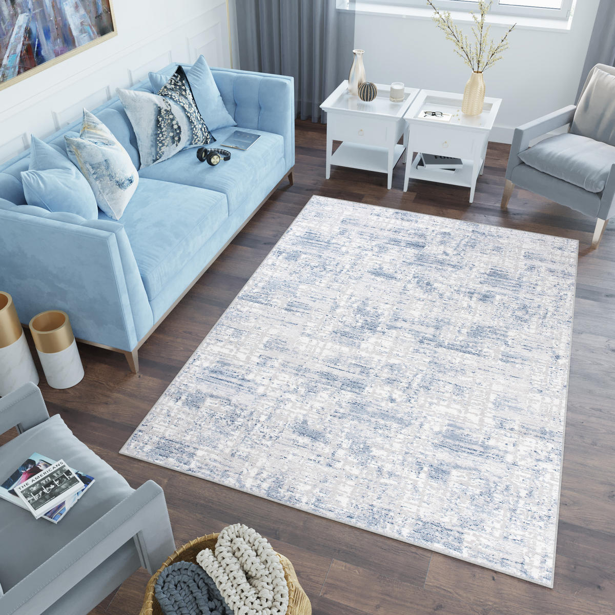 TEPPICH SKY Grau 120/170 cm - Grau, Kunststoff (120/170cm) - Tapiso