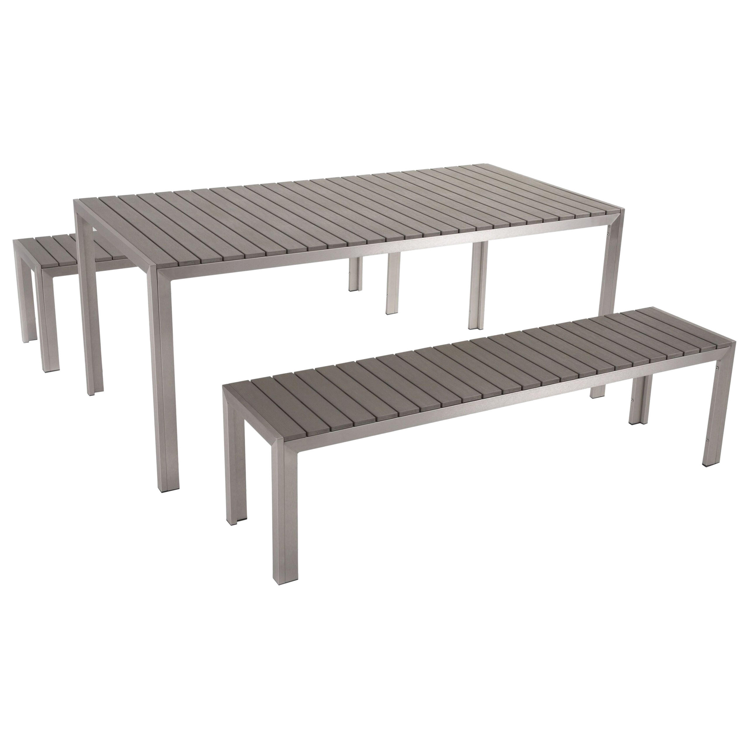 Beliani Gartenmöbel Grau, Silber