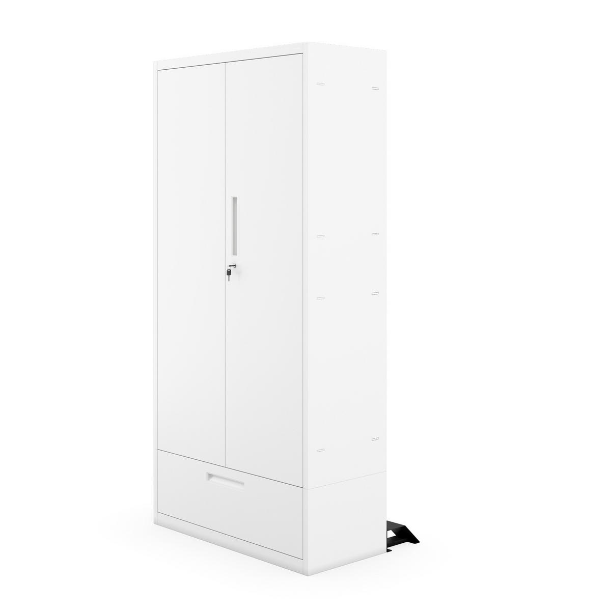 METALLSCHRANK Megan - Weiß, Metall (90/185/40cm)