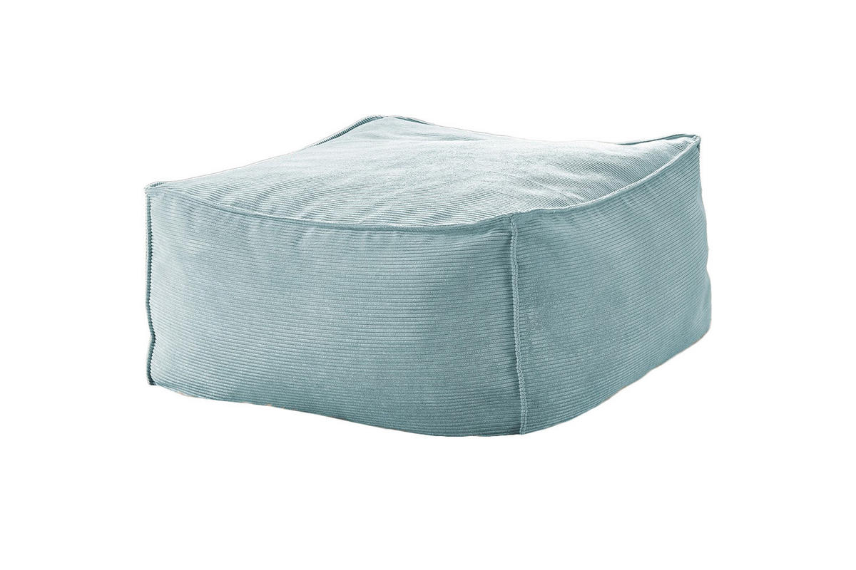 HOCKER ALEA Hellblau - Hellblau, Textil (86/38/86cm) - KAWOLA