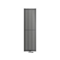 BADHEIZKÖRPER Stella 480x1600 mm Anthrazit mit Ventil Eckform - Anthrazit, Metall (48/160/5cm) - LuxeBath