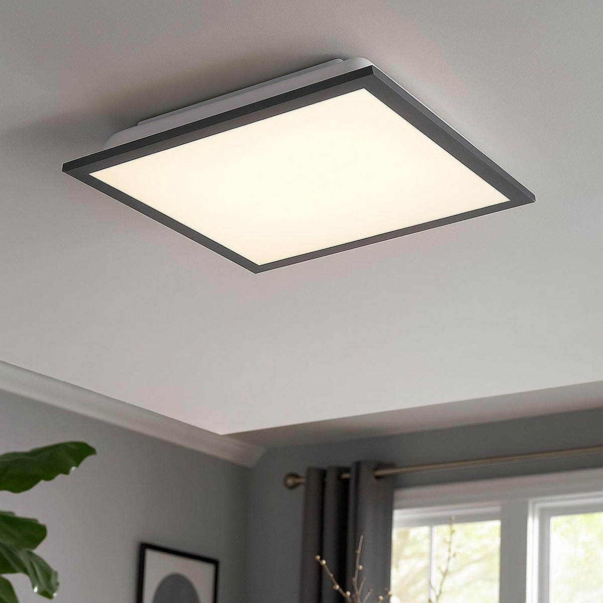 LED DECKENLEUCHTE, Weiß, quadratisch - Weiß, Metall (30/30/6cm) - Globo Lighting
