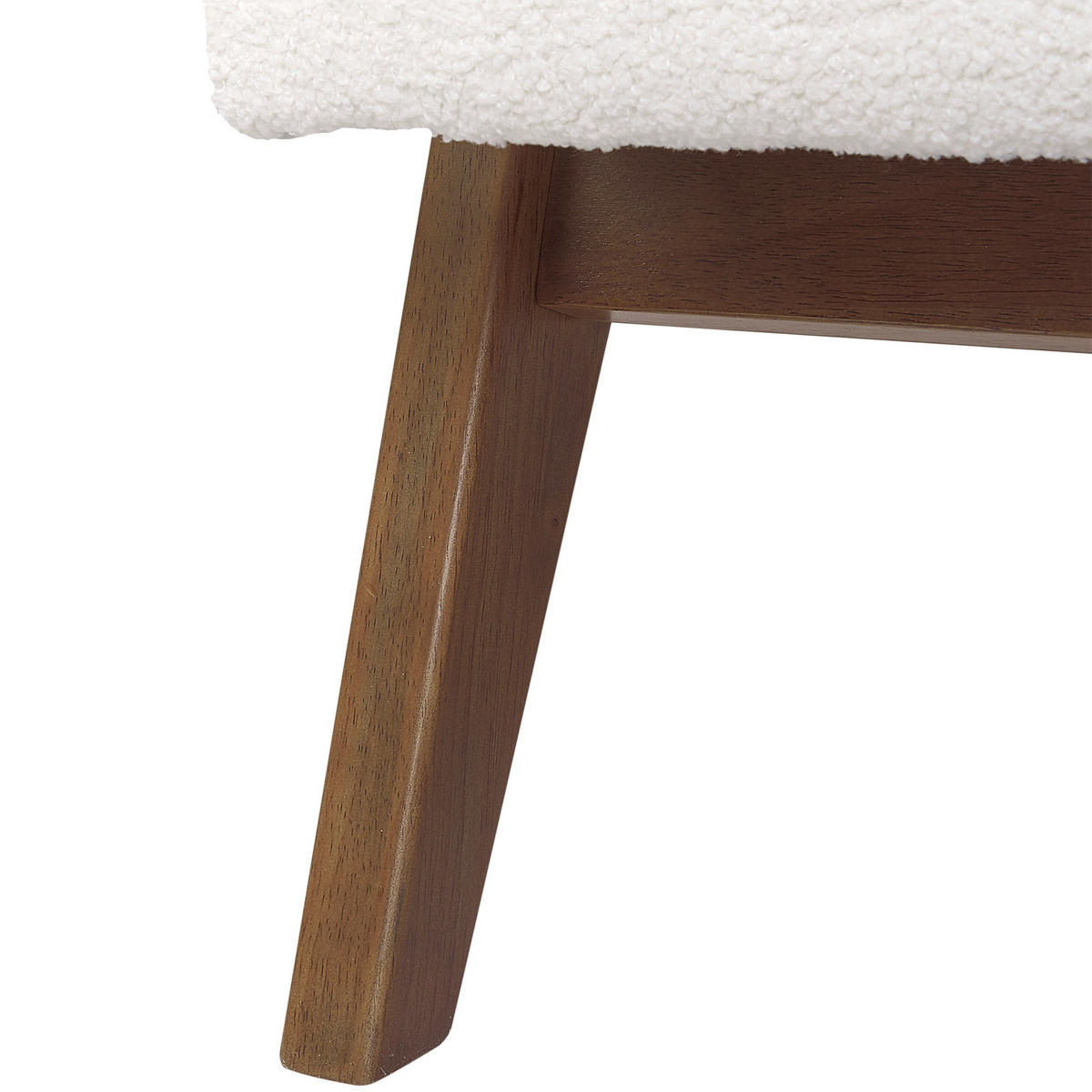 SESSEL Bouclé Cremeweiß Evje - Dunkelbraun/Weiß, Textil (65/81/57cm) - Beliani