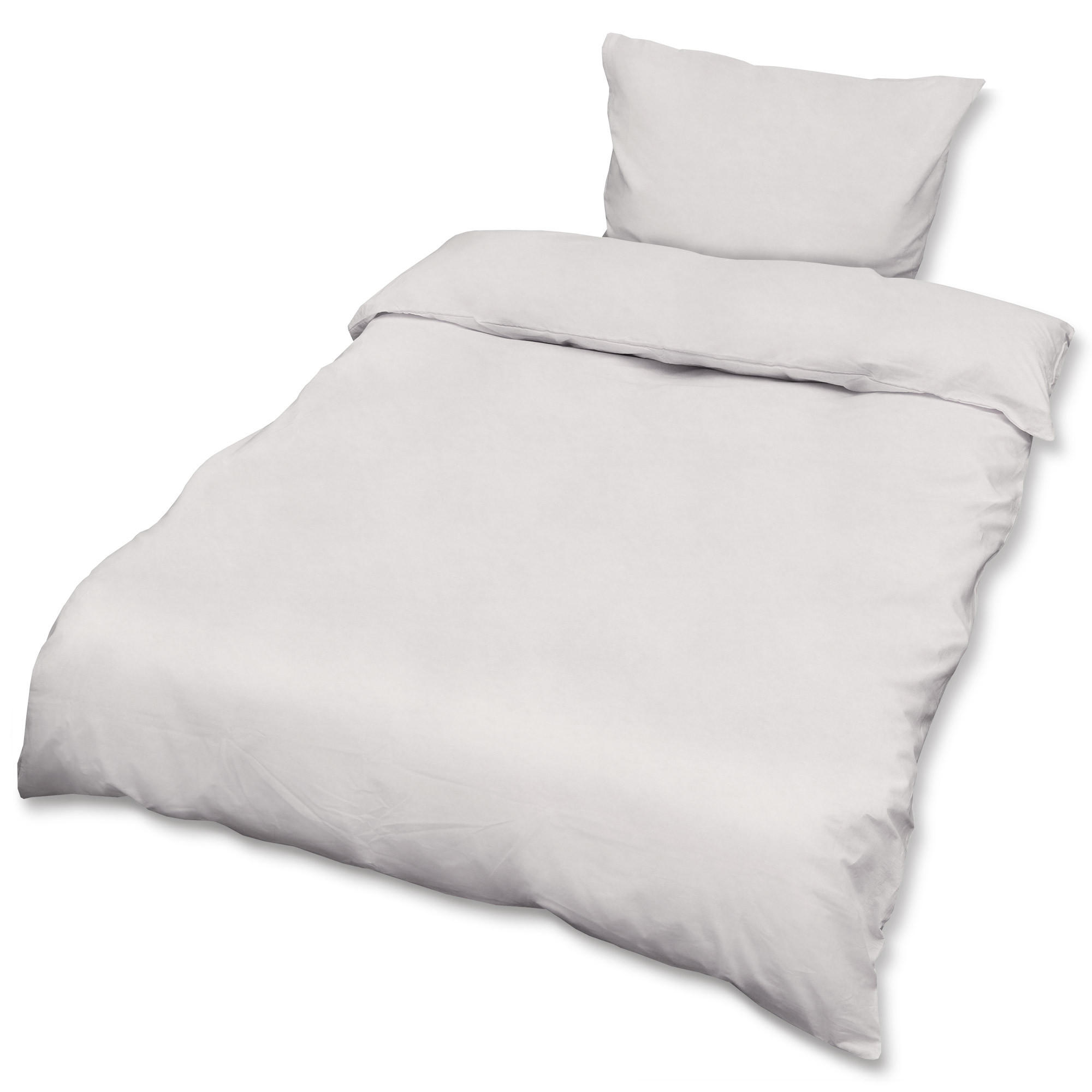 BETTWÄSCHE Julie 135/200 cm + Kissenbezug 80/80 cm Weiß Renforcé - Weiß, Textil (135/200cm)