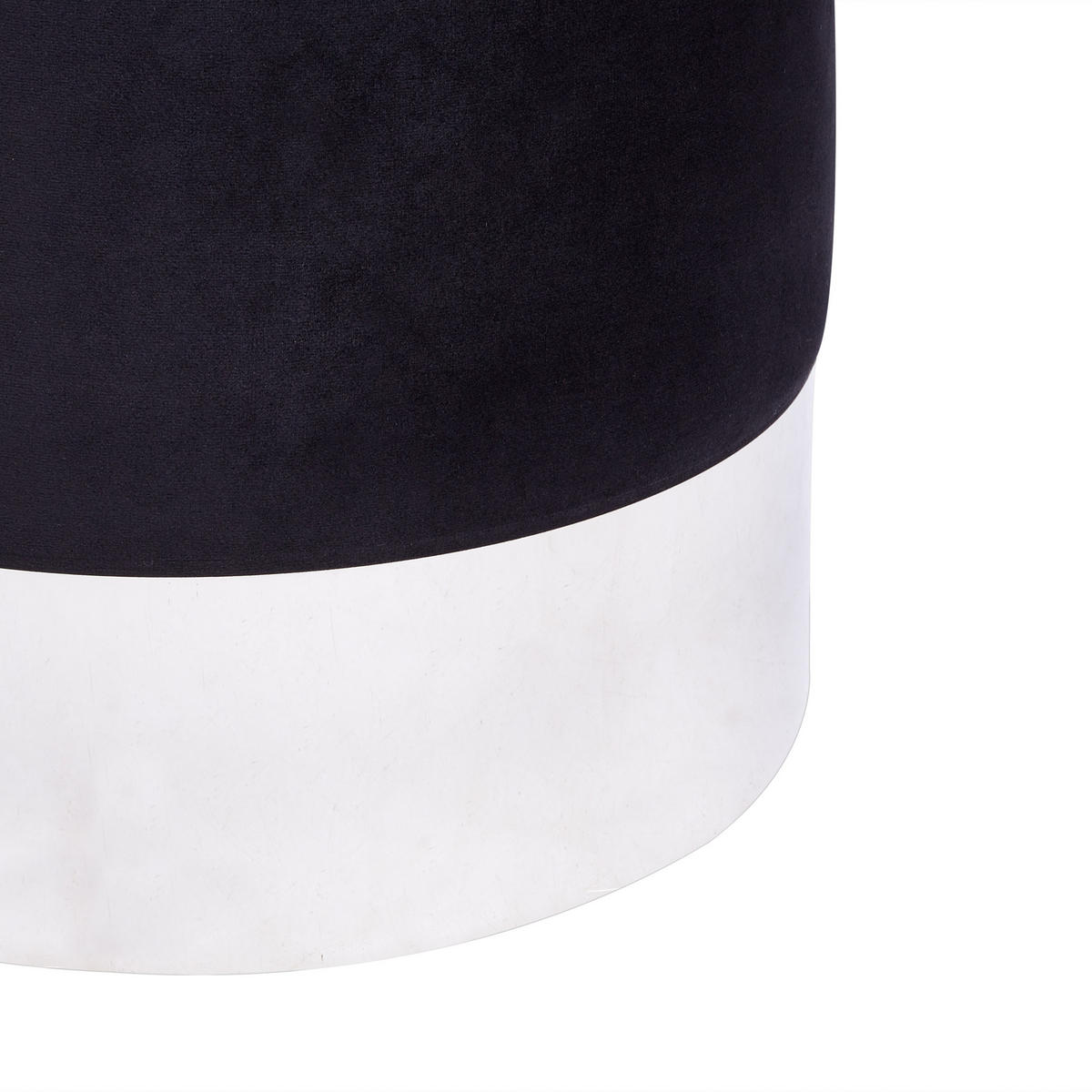 POUF Brigitte 36/36/44 cm - Schwarz, Textil (36/44/36cm) - Beliani