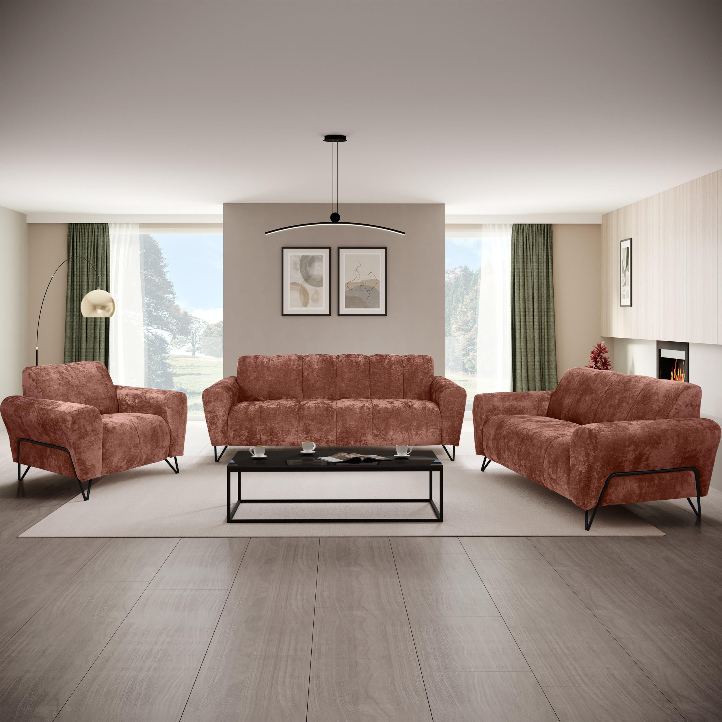 Thumbnail - Beautysofa Relaxsessel, Rot, Textil, 100x83x98 cm, Wohnzimmer, Sessel, Polstersessel