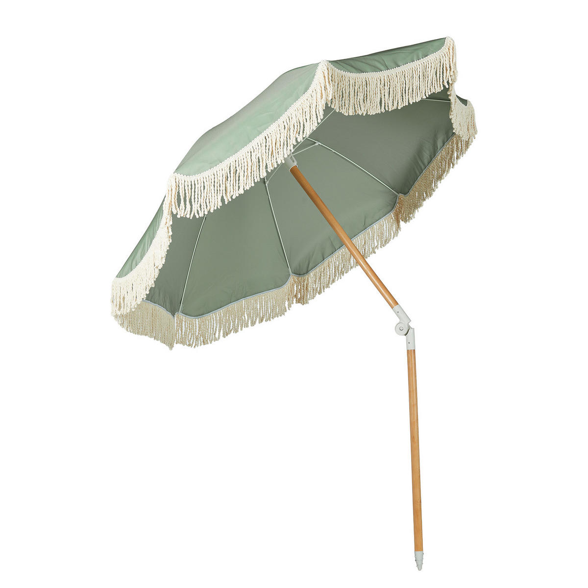 STRANDSCHIRM Boho Lounge - Grün, Holz/Textil (160/160cm) - Butlers