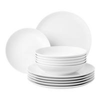 TAFELSERVICE Liberty Weiß weiß 12er Set - Weiß, Keramik (32.3/23.5/32.3cm) - Seltmann Weiden