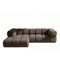 ECKSOFA L-FORM, Strukturierter Premiumstoff Sonic, Braun, Links, Averro - Braun, Holz (280/150cm) - Kaiser Möbel