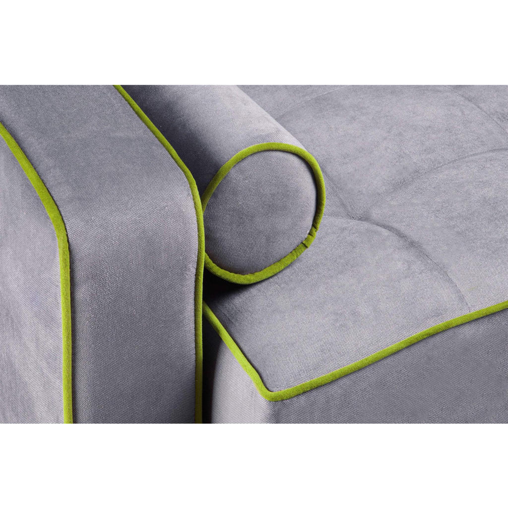 Thumbnail - Konsimo® 3-Sitzer-Schlafsofa, Grau, Textil, Rechteckig, 223x94x93 cm, Hergestellt in Europa, Wohnzimmer, Sofas & Couches...