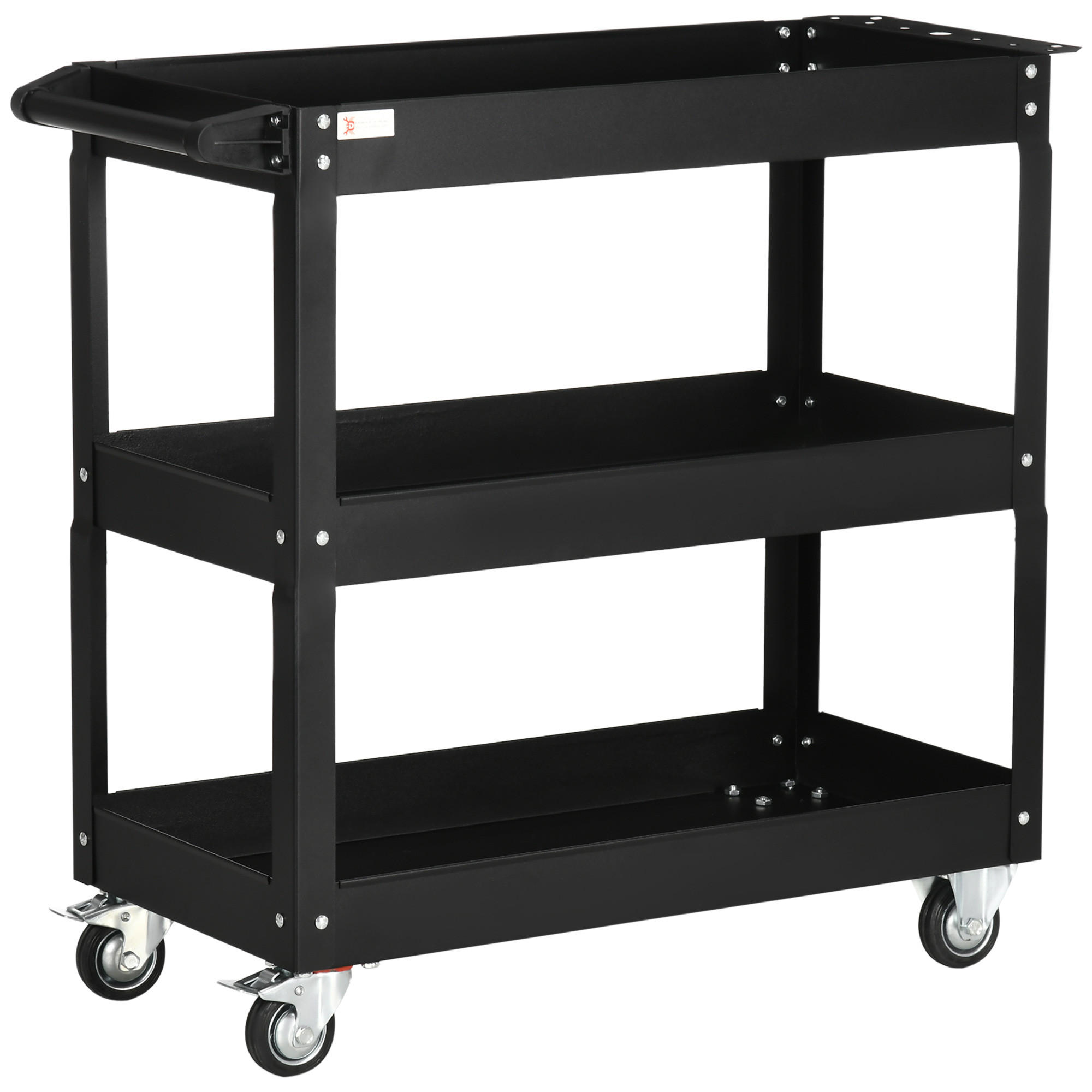 WERKSTATTWAGEN Stahl Schwarz - Schwarz, Metall (35.3/76/83cm) - DURHAND
