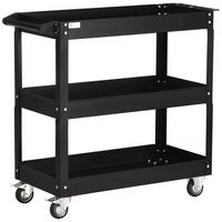 WERKSTATTWAGEN Stahl Schwarz - Schwarz, Metall (35.3/76/83cm) - DURHAND