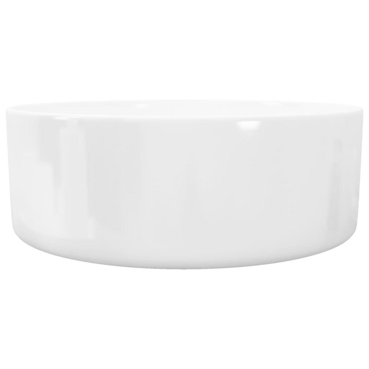 WASCHBECKEN Rund Keramik Weiss 40/15 Cm - Weiß, Keramik (40/15/40cm) - vidaXL