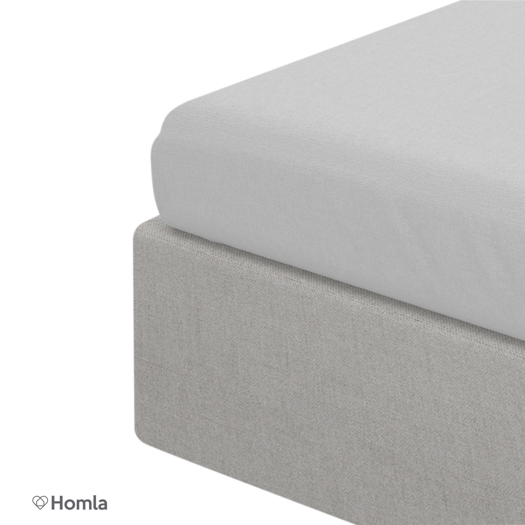 BETTLAKEN Danielle grau Satin 180/200 cm - Grau, Textil (180/200cm) - Homla