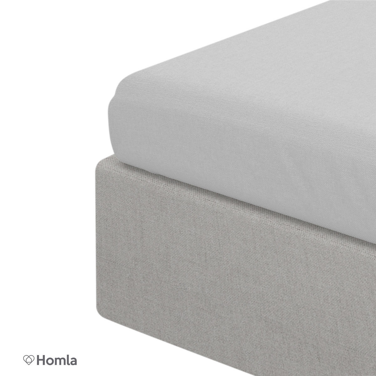 BETTLAKEN Danielle grau Satin 180/200 cm - Grau, Textil (180/200cm) - Homla