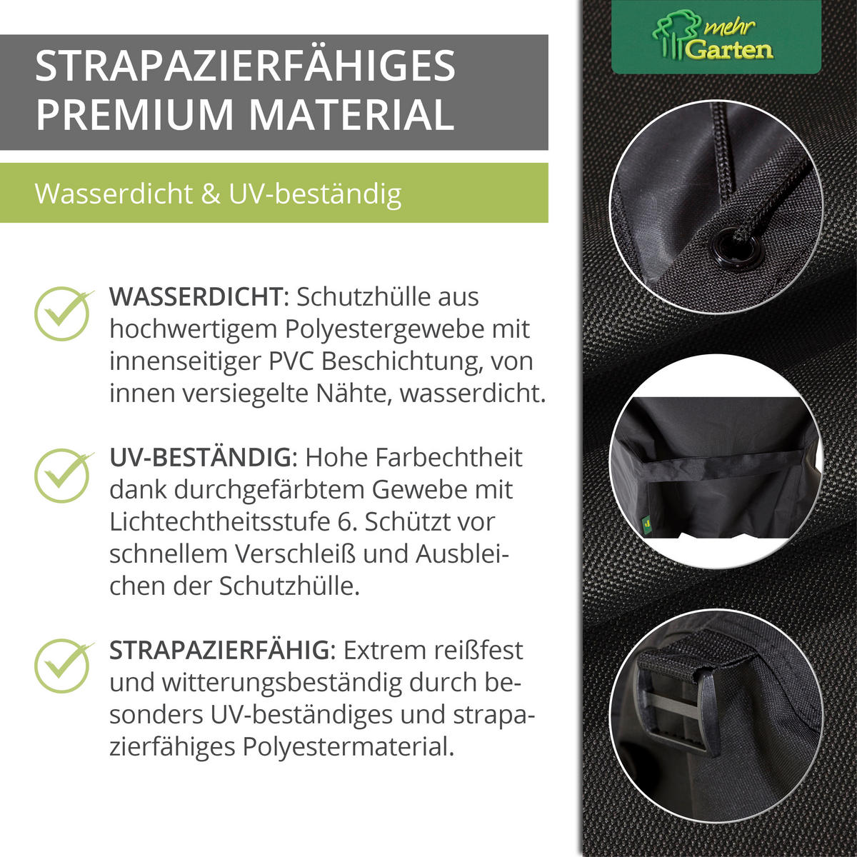 SCHUTZHÜLLE für Gasgrill Rechteckig SHP-30084 - Schwarz, Kunststoff (76/109/66cm) - mehr Garten