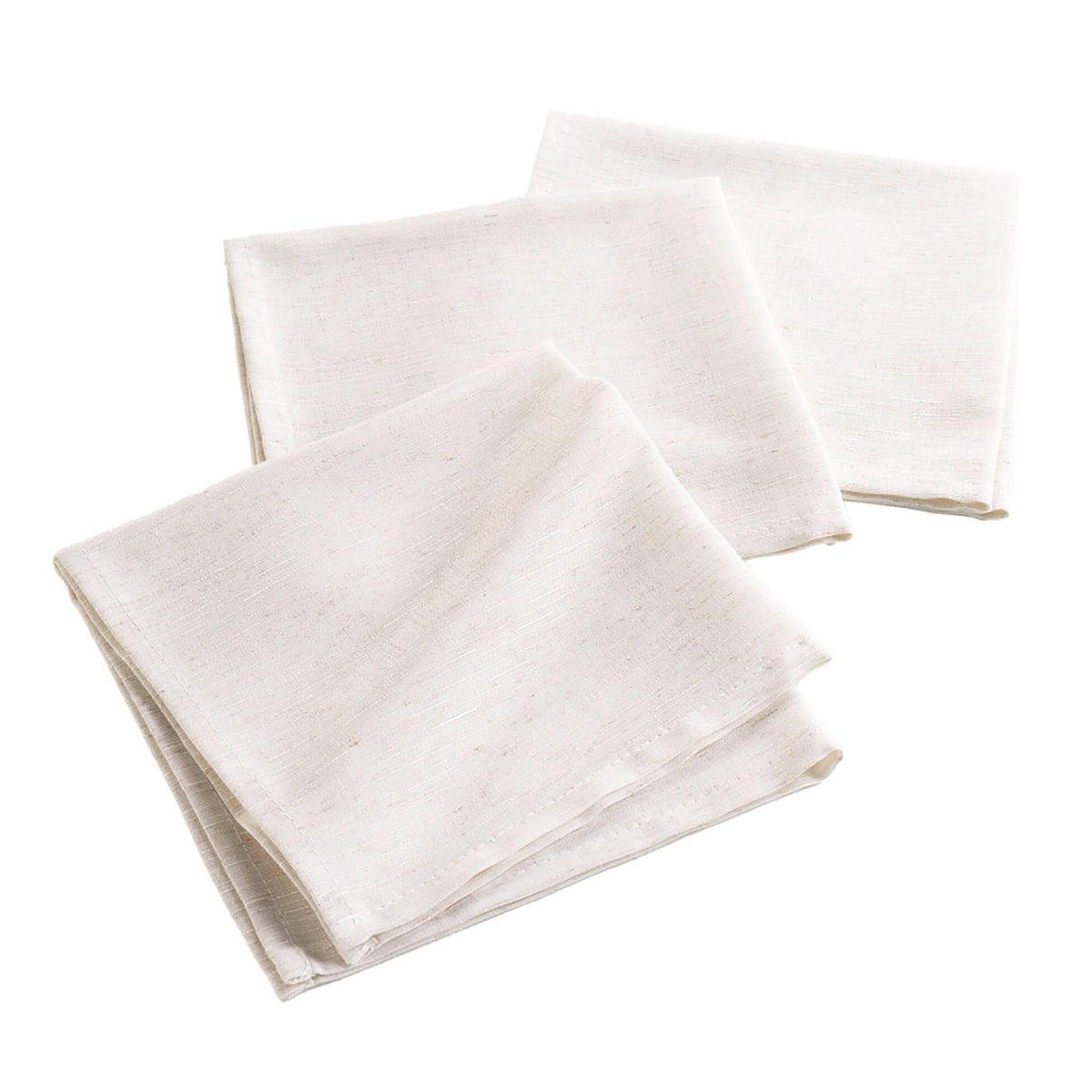 TISCHSERVIETTEN Leinenimitat 40/40 cm 3er-Set - Beige, Textil (40/40cm) - Douceur d´intérieur