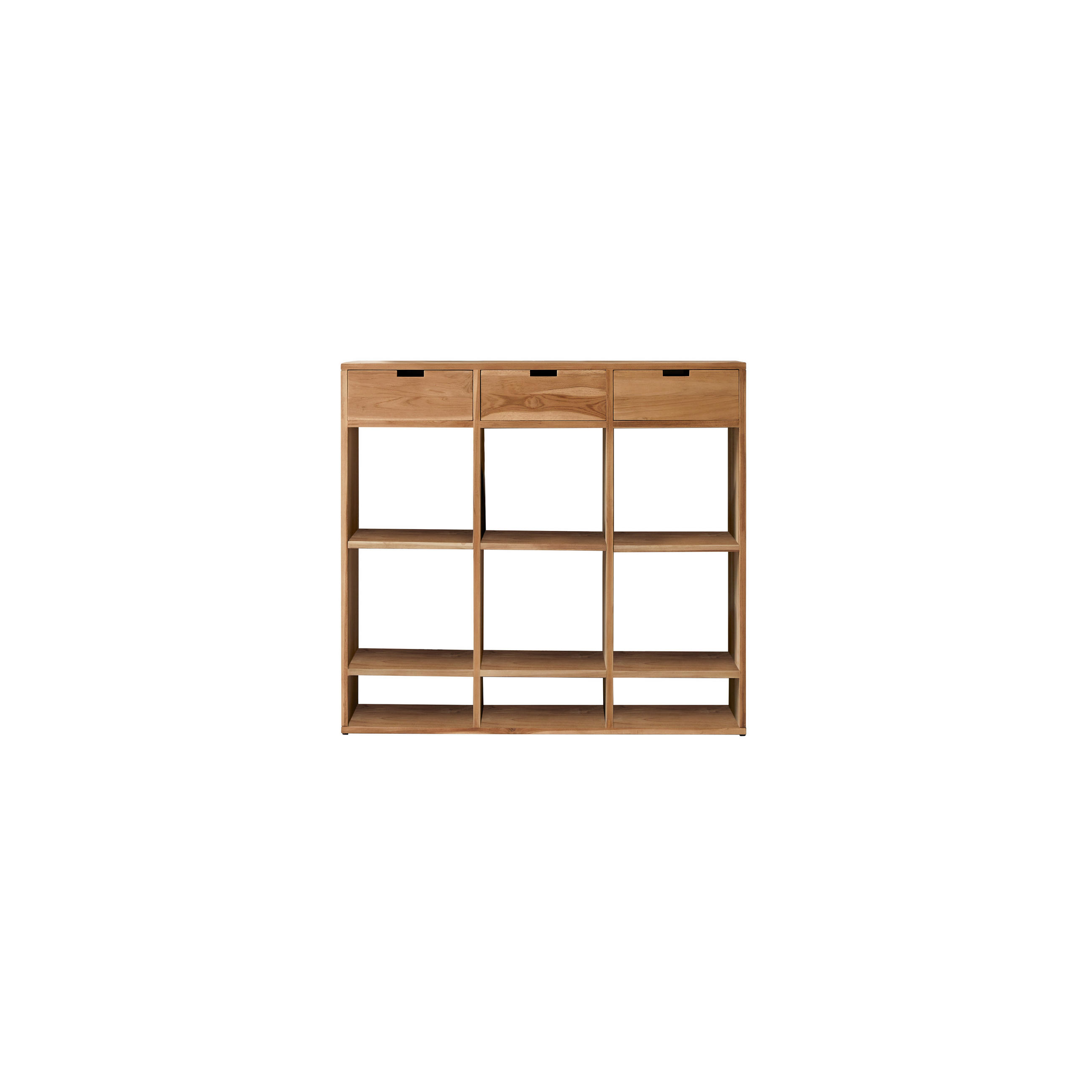 BÜCHERREGAL Miho Natur aus Teak - Naturfarben, Holz (120/110/40cm) - Tikamoon