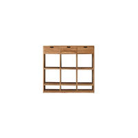 BÜCHERREGAL Miho Natur aus Teak - Naturfarben, Holz (120/110/40cm) - Tikamoon