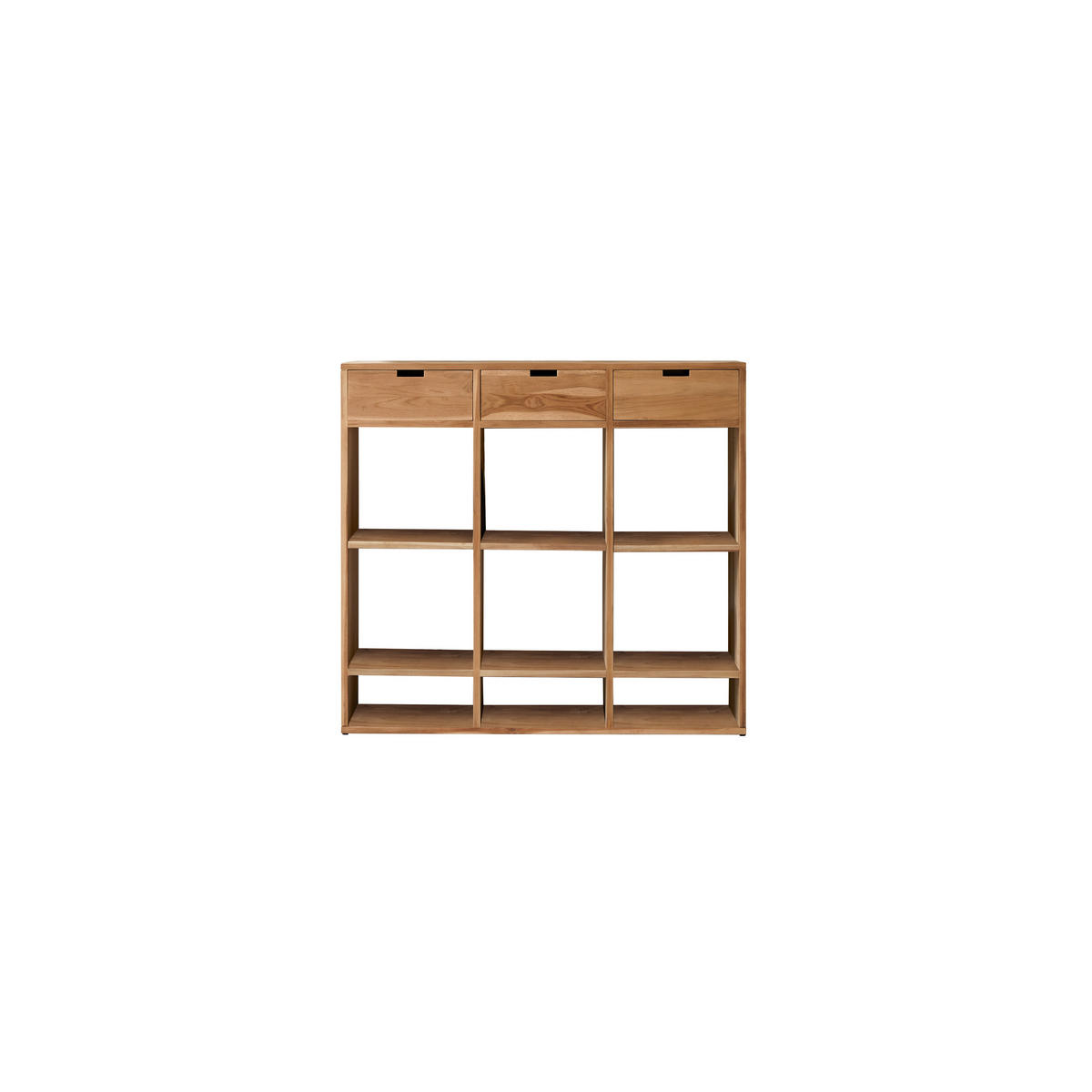 BÜCHERREGAL Miho Natur aus Teak - Naturfarben, Holz (120/110/40cm) - Tikamoon