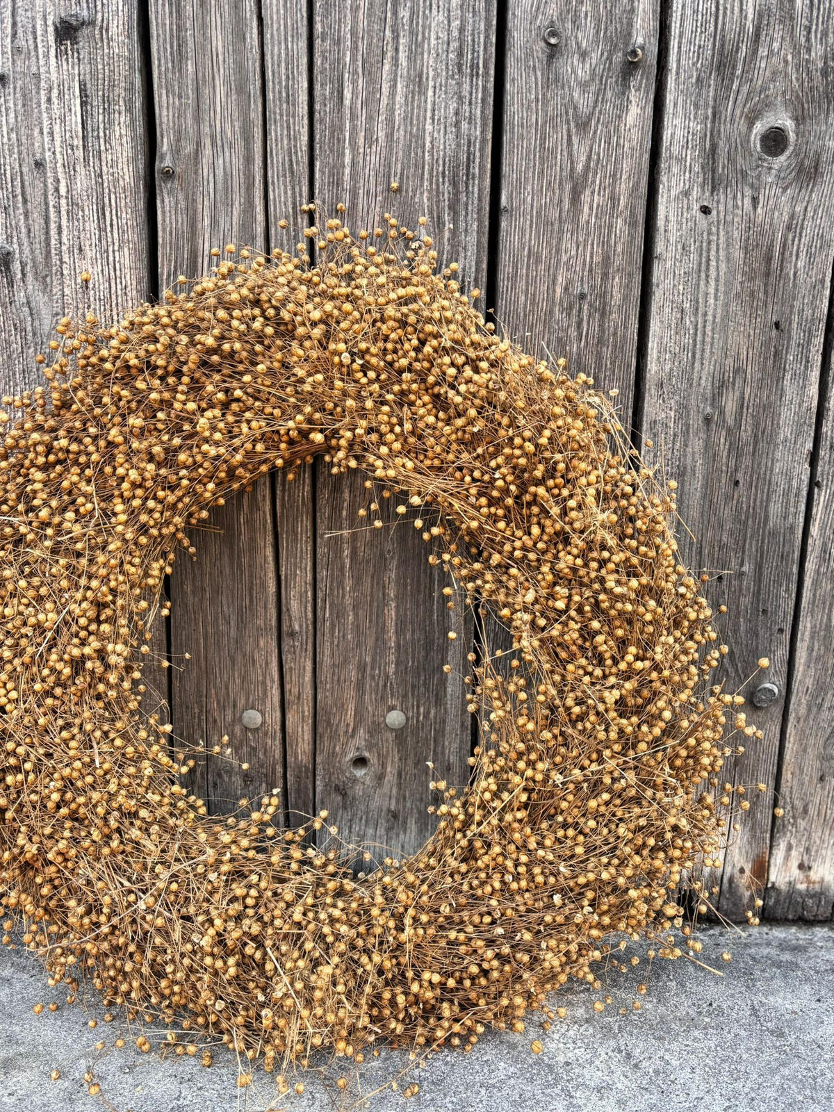 FLACHSKRANZ: Entdecke die Magie der Flachskränze – Dein Must-Have für dieses Jahr - weiß / 40 cm - Weiß, Naturmaterialien (40cm) - Lykke & You