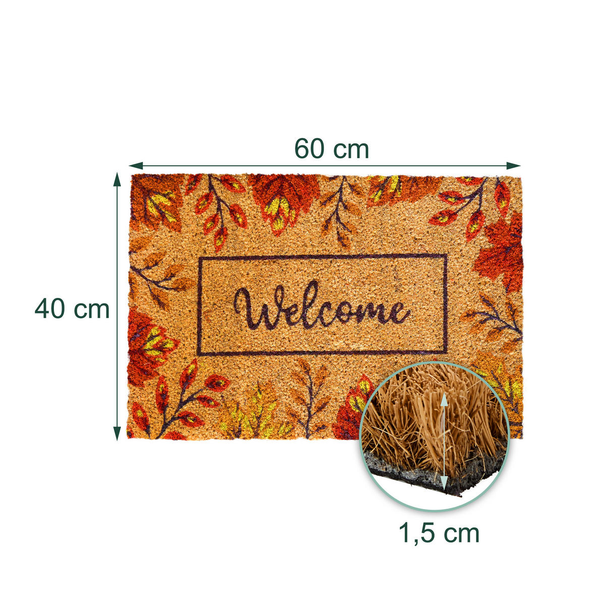 ROHOŽ - viacfarebná, textil/plast (60/40cm) - Relaxdays
