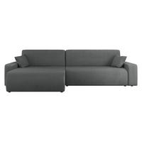 ECKSOFA Piano L Cord - Schwarz/Grau, Holz/Kunststoff (274/145cm) - MIRJAN24