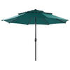 SONNENSCHIRM smaragdgrün 285 cm Bibione - Schwarz/Grün, Textil (285/285cm) - Beliani